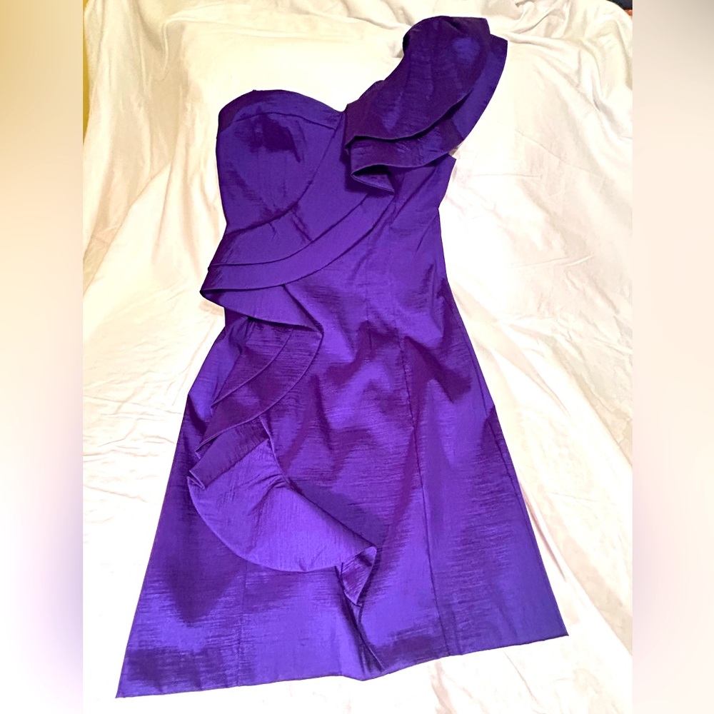 Jessica Simpson | Purple | Sleeveless with over shoulder | Prom or Formal Dress